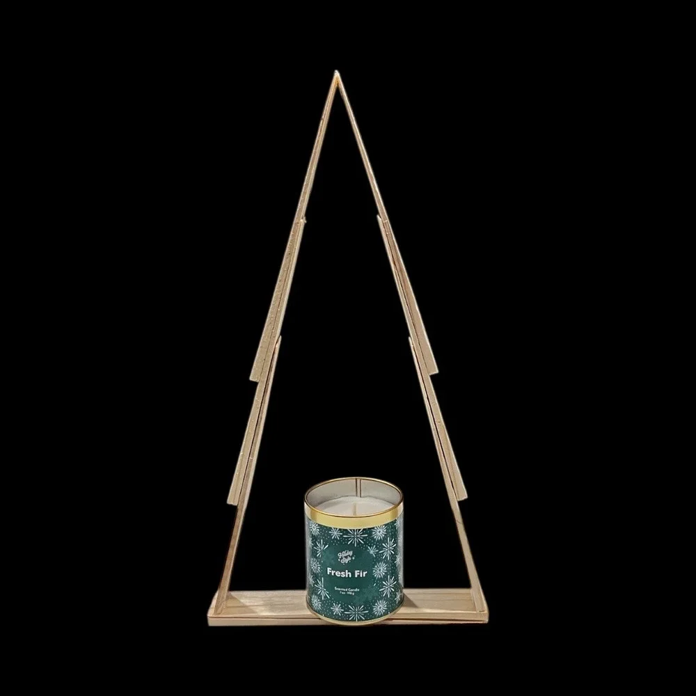 Set of 3 Wooden Pine Triangle Christmas Tree Display‎ Decor